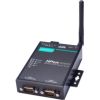 2-port RS-232/422/485 wireless device server with 802.11a/b/g/n WLAN EU band, 12 to 48 VDC, -40 to 75°C operating temperatureMOXA